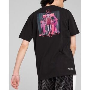 Puma Men x‎ Squid Game Netflix Black Young-Hee Graphic Tee Size M